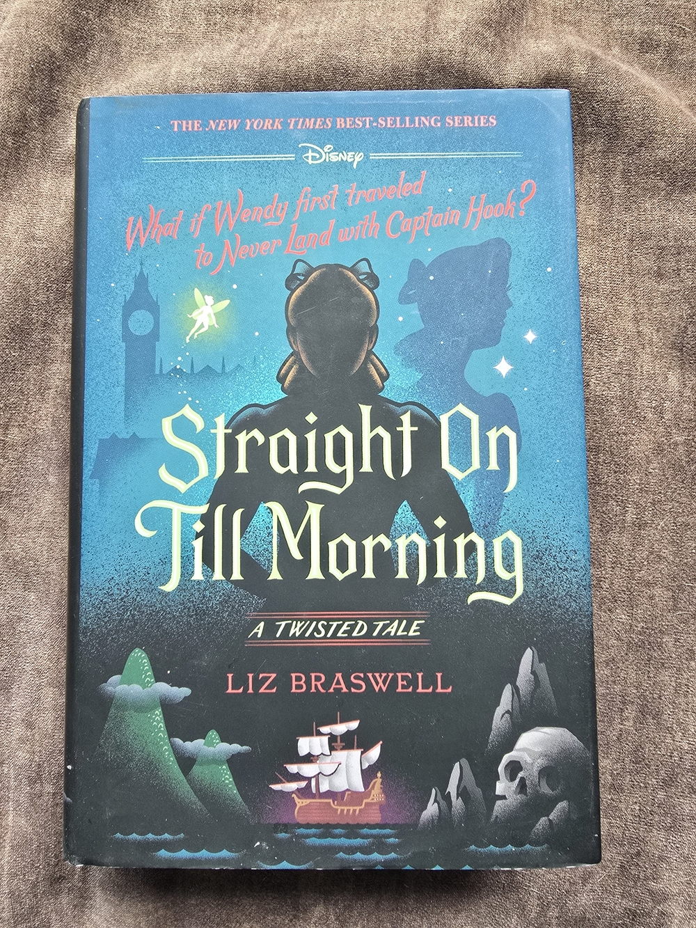 3/$15 Straight On Till Morning by Liz Braswell - Blue Hardcover (Disney)